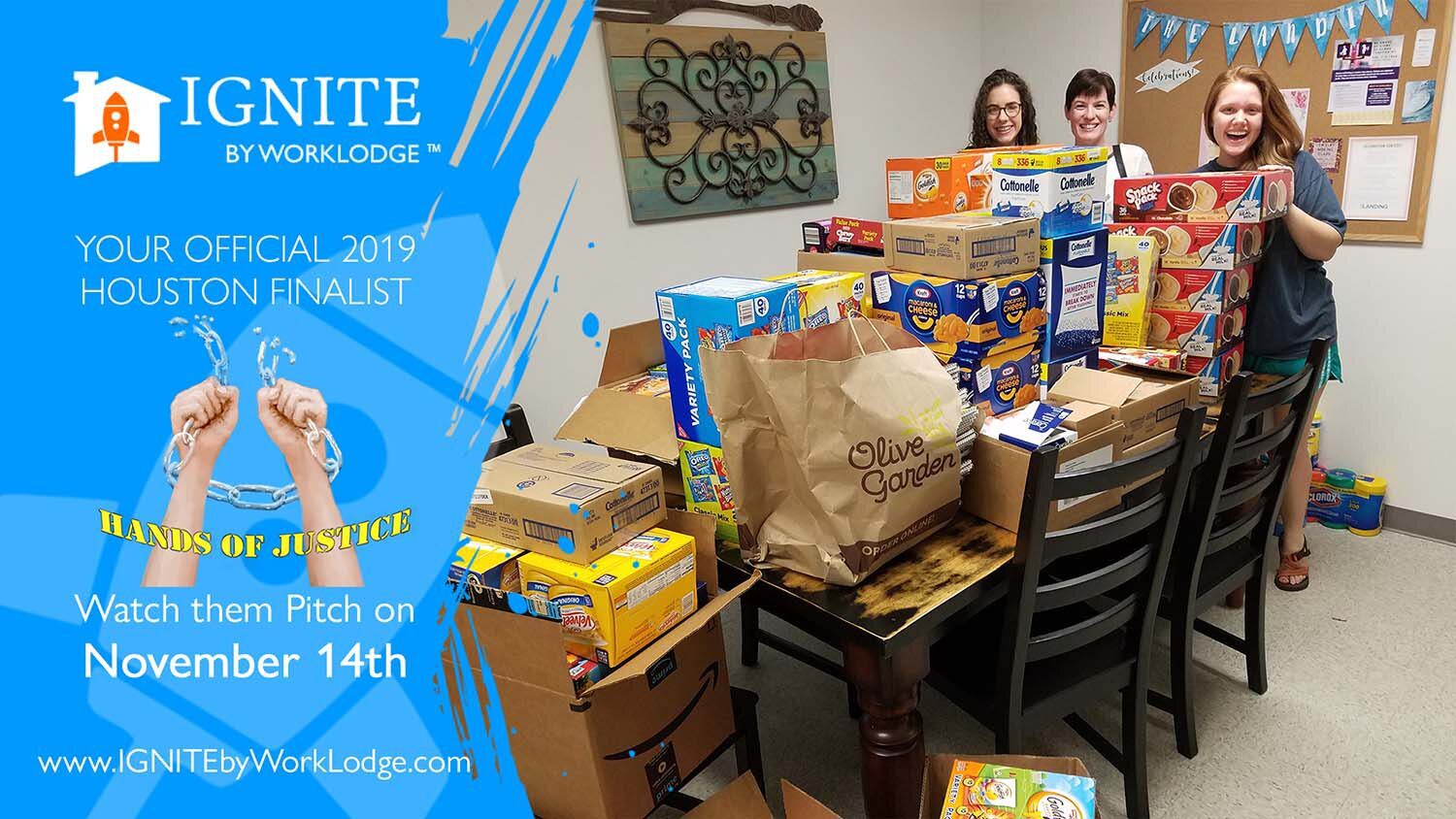 2019 IGNITE Office Space Contestant Hands of Justice - WorkLodge